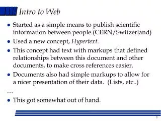 intro to web