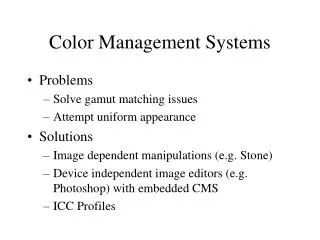 Color Management Systems
