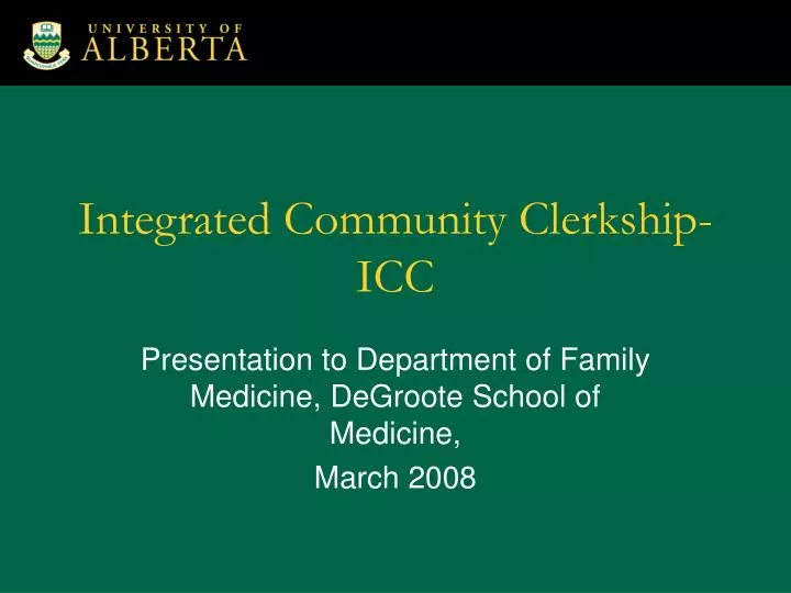 integrated community clerkship icc