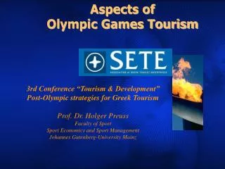 Aspects of Olympic Games Tourism
