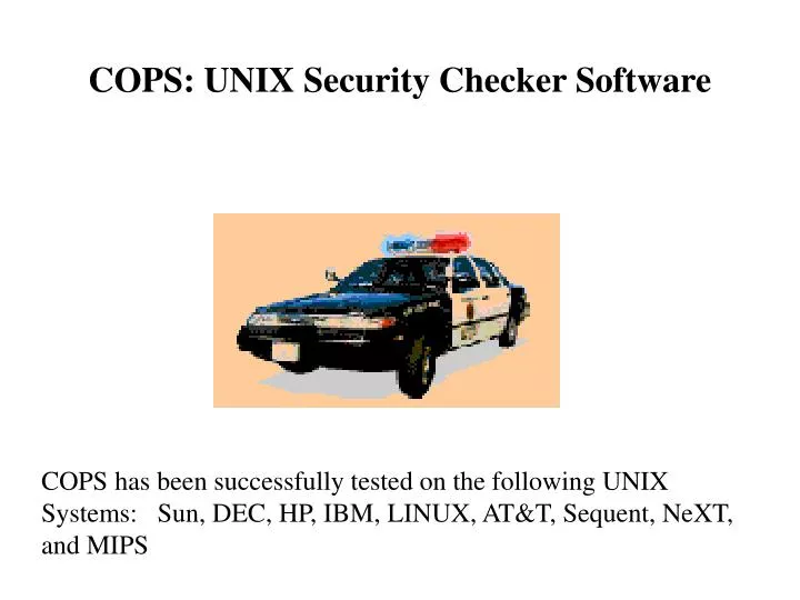 cops unix security checker software