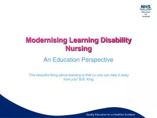 Modernising Learning Disability Nursing