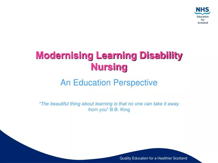 modernising learning disability nursing
