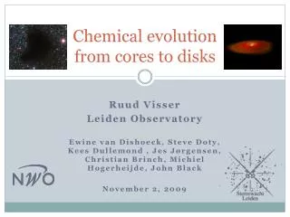 Chemical evolution from cores to disks