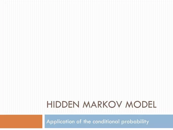 hidden markov model