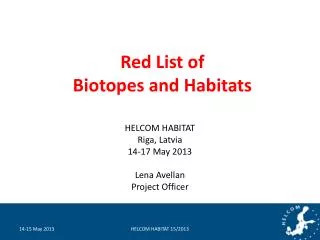 Red List of Biotopes and Habitats