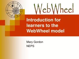 Introduction for learners to the WebWheel model