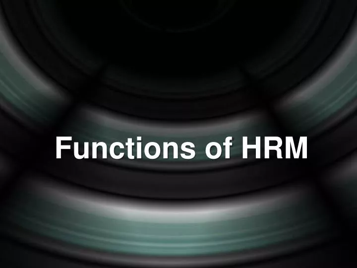 functions of hrm