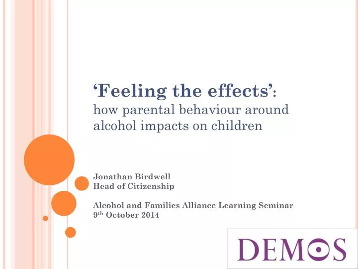 feeling the effects how parental behaviour around alcohol impacts on children