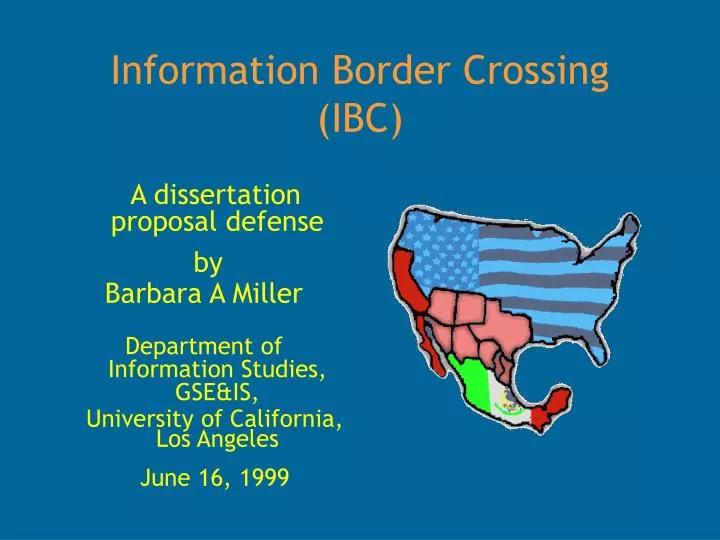 information border crossing ibc