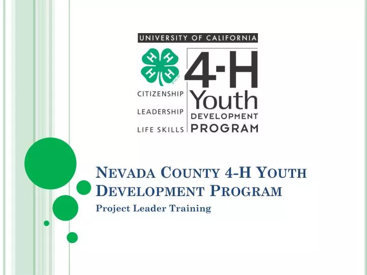 nevada county 4 h youth development program