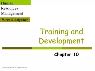 Training and Development