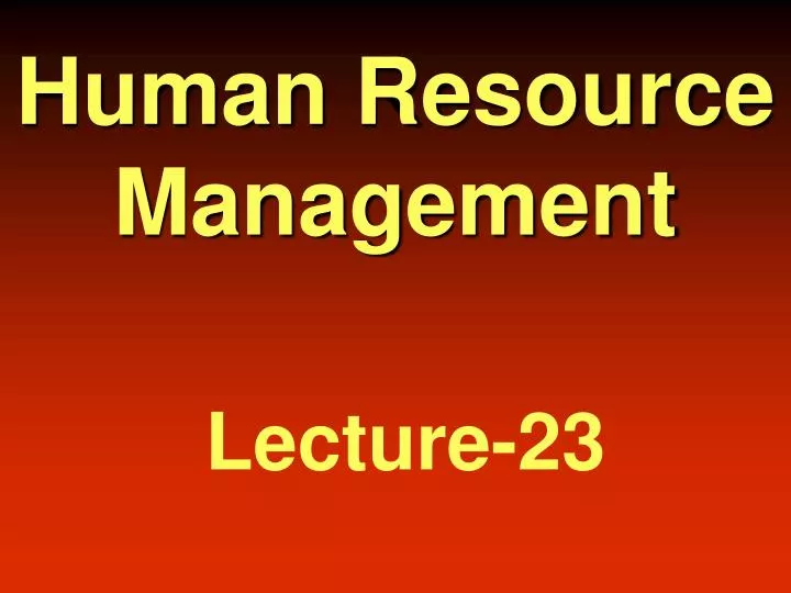 human resource management