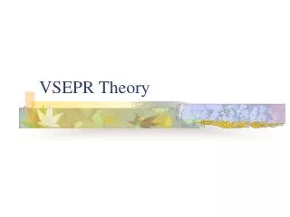 VSEPR Theory