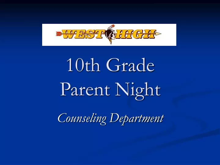 10th grade parent night
