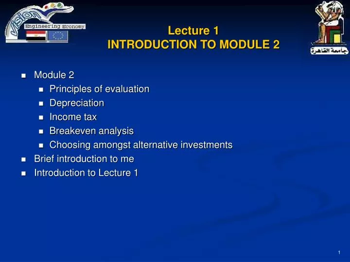 lecture 1 introduction to module 2