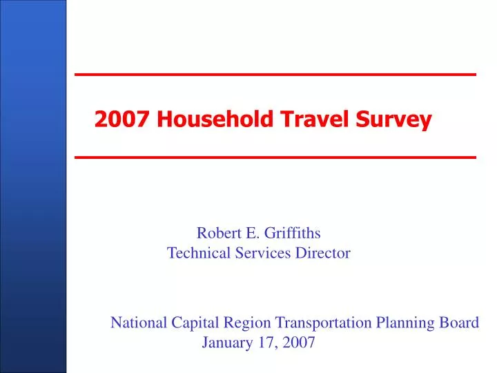 2007 household travel survey
