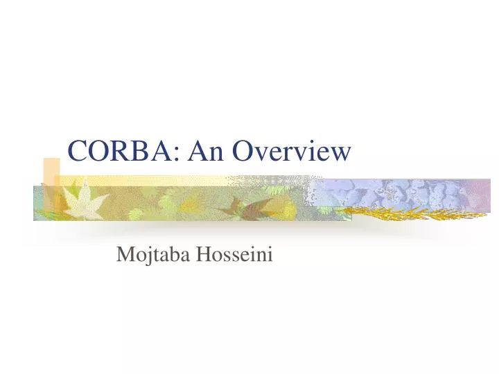 corba an overview