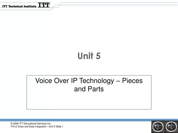 voice over ip technology pieces and parts