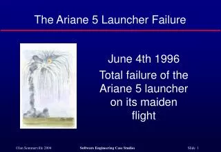 The Ariane 5 Launcher Failure