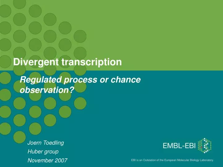 regulated process or chance observation