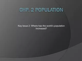 Chp . 2 Population