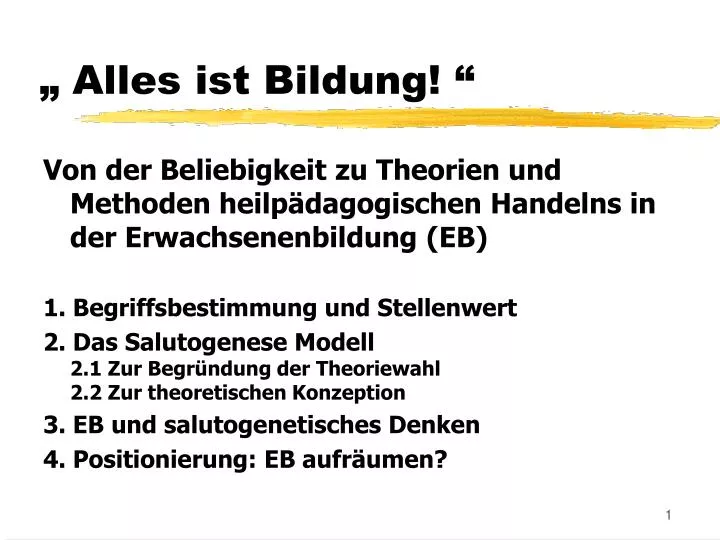 alles ist bildung