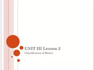 UNIT III Lesson 2