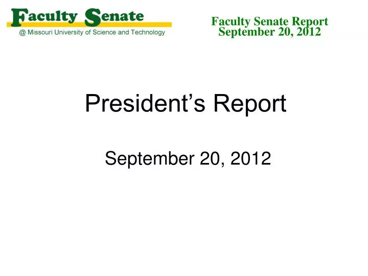 president s report september 20 2012