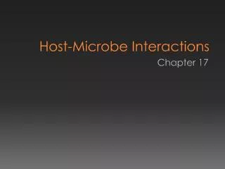 Host-Microbe Interactions
