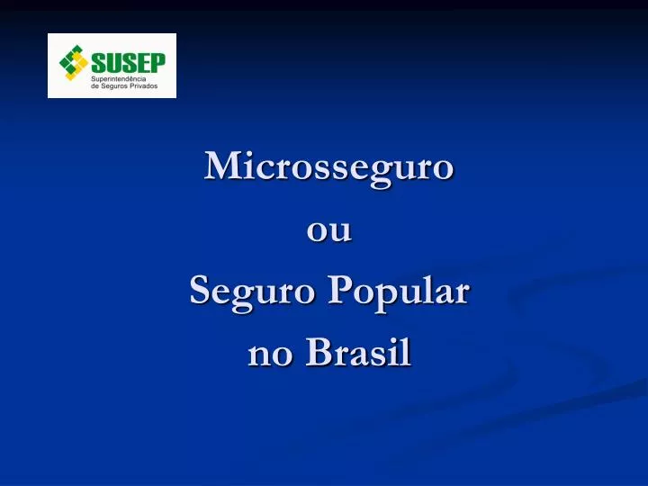 microsseguro ou seguro popular no brasil