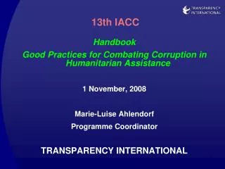 13th IACC