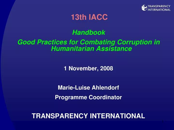 13th iacc