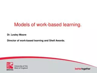 Models of work-based learning.