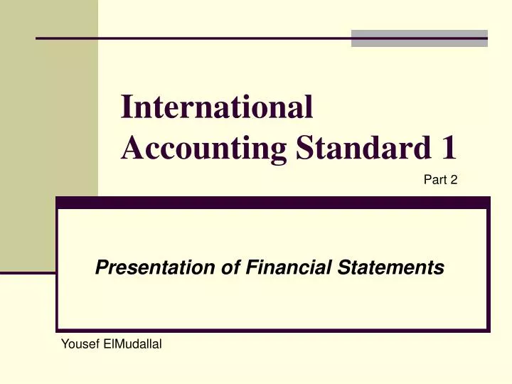 international accounting standard 1