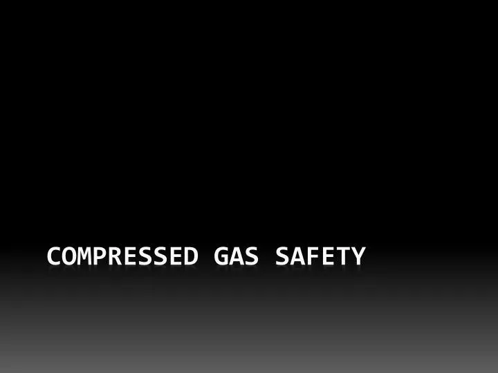 compressed gas safety