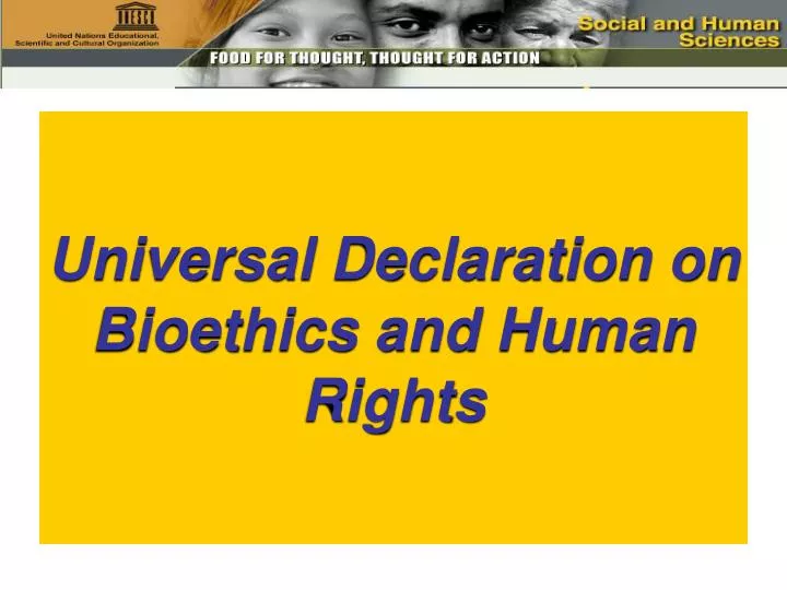 universal declaration on bioethics and human rights