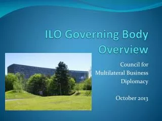 ilo governing body overview