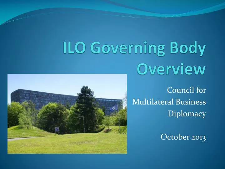 ilo governing body overview
