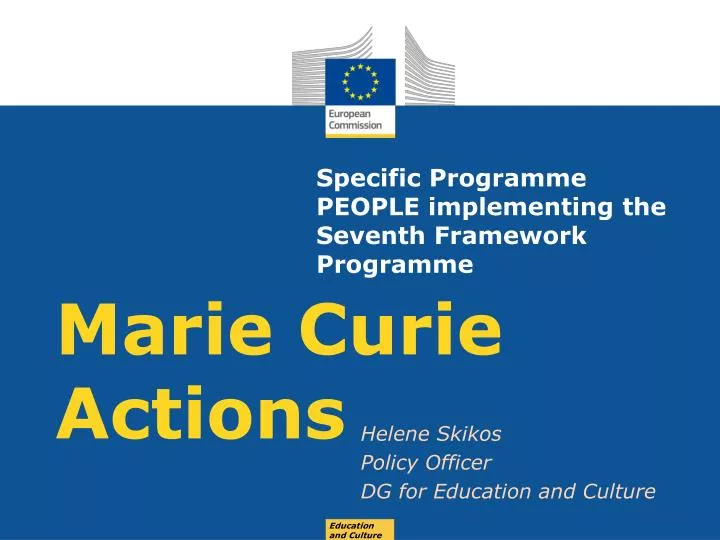 specific programme people implementing the seventh framework programme