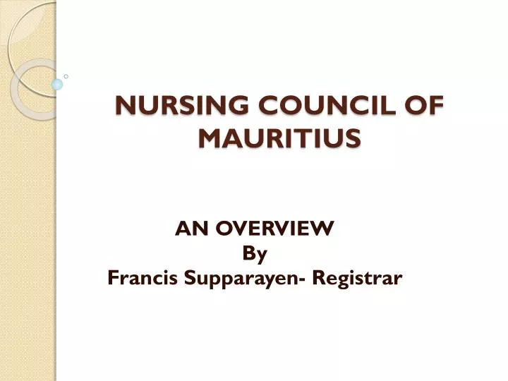 nursing council of mauritius