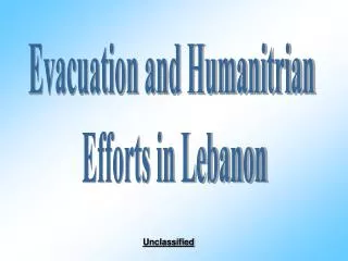 Evacuation and Humanitrian Efforts in Lebanon