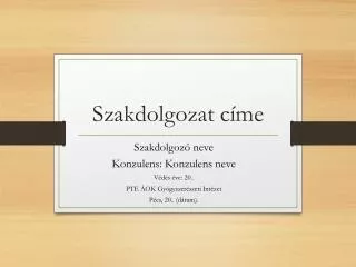 szakdolgozat c me