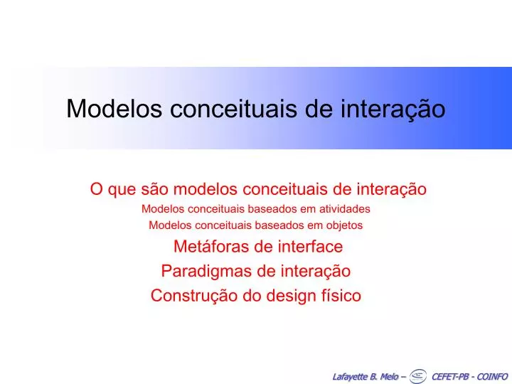 modelos conceituais de intera o