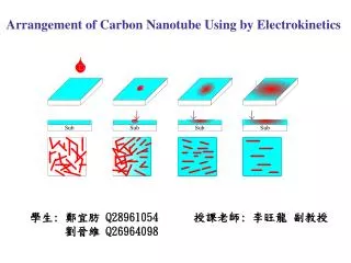 Arrangement of Carbon Nanotube Using by Electrokinetics