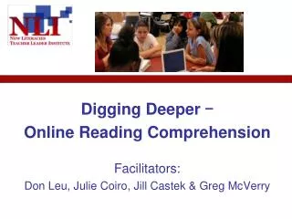 Digging Deeper - Online Reading Comprehension Facilitators: