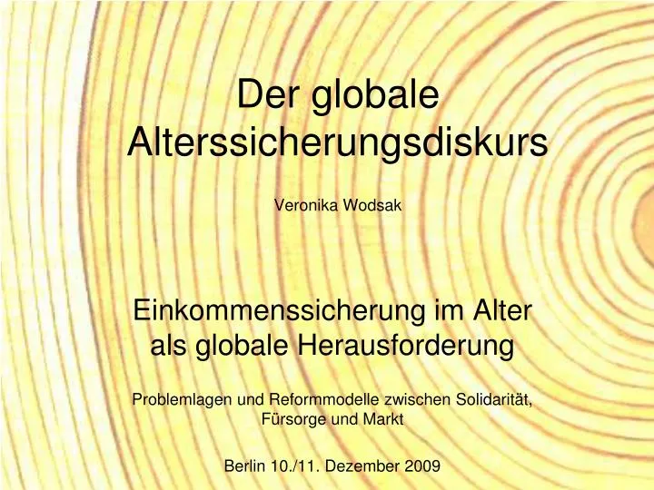 der globale alterssicherungsdiskurs veronika wodsak