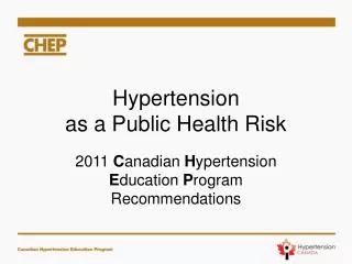 Hypertension as a Public Health Risk