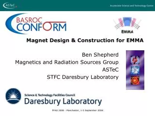 Magnet Design &amp; Construction for EMMA