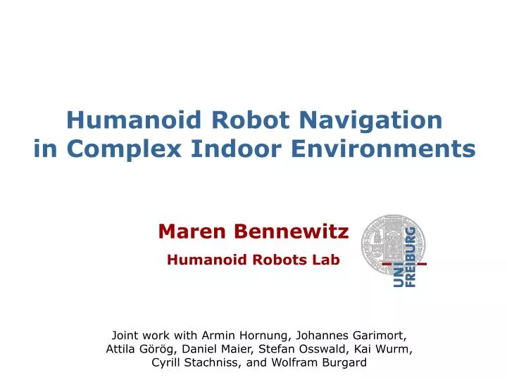 humanoid robot navigation in complex indoor environments